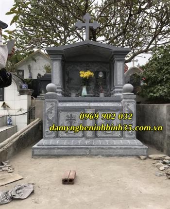 Mẫu mộ đá đôi đẹp bán tại Bắc Giang