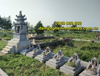 Mẫu mộ tam cấp bằng đá đẹp bán tại Hưng Yên