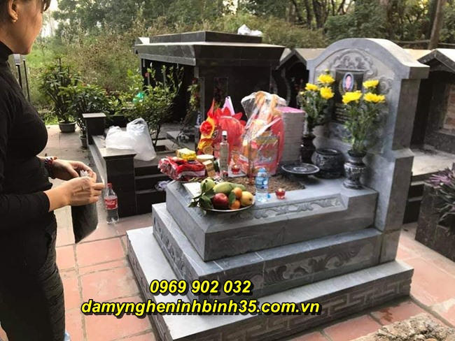 Báo giá các mẫu mộ tam cấp bằng đá đẹp bán tại Bắc Ninh