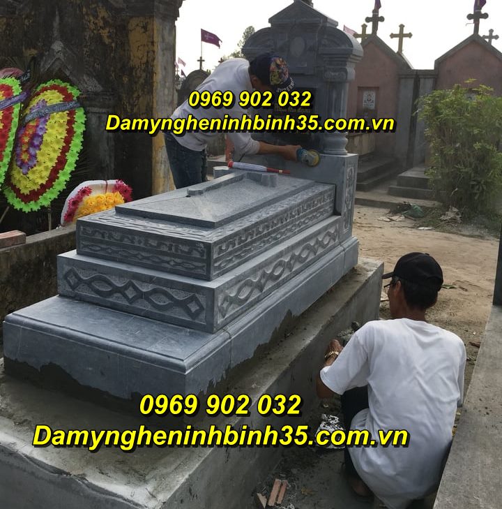 Mẫu mộ tam cấp bằng đá đẹp bán tại Hà Giang
