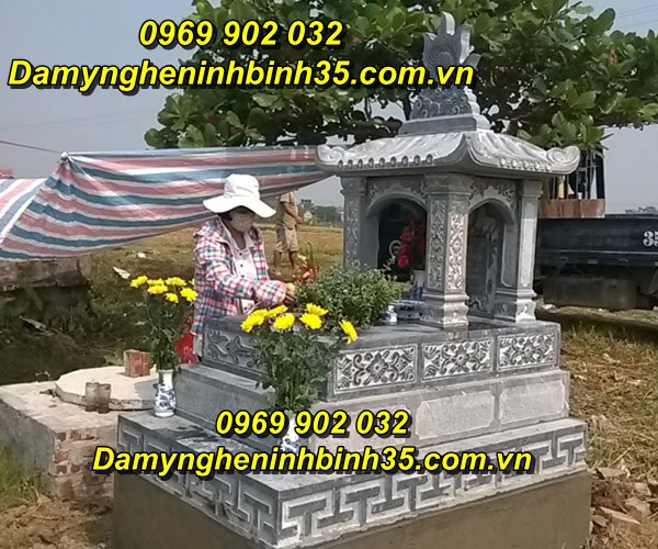 Địa chỉ thi công chế tác các mẫu mộ tam cấp bằng đá đẹp bán tại Thái Nguyên