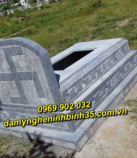 Địa chỉ thi công chế tác các mẫu mộ tam cấp bằng đá đẹp bán tại Bắc Ninh