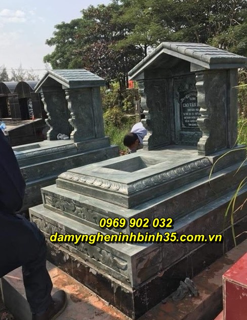 Mẫu mộ tam cấp bằng đá đẹp bán tại Hưng Yên