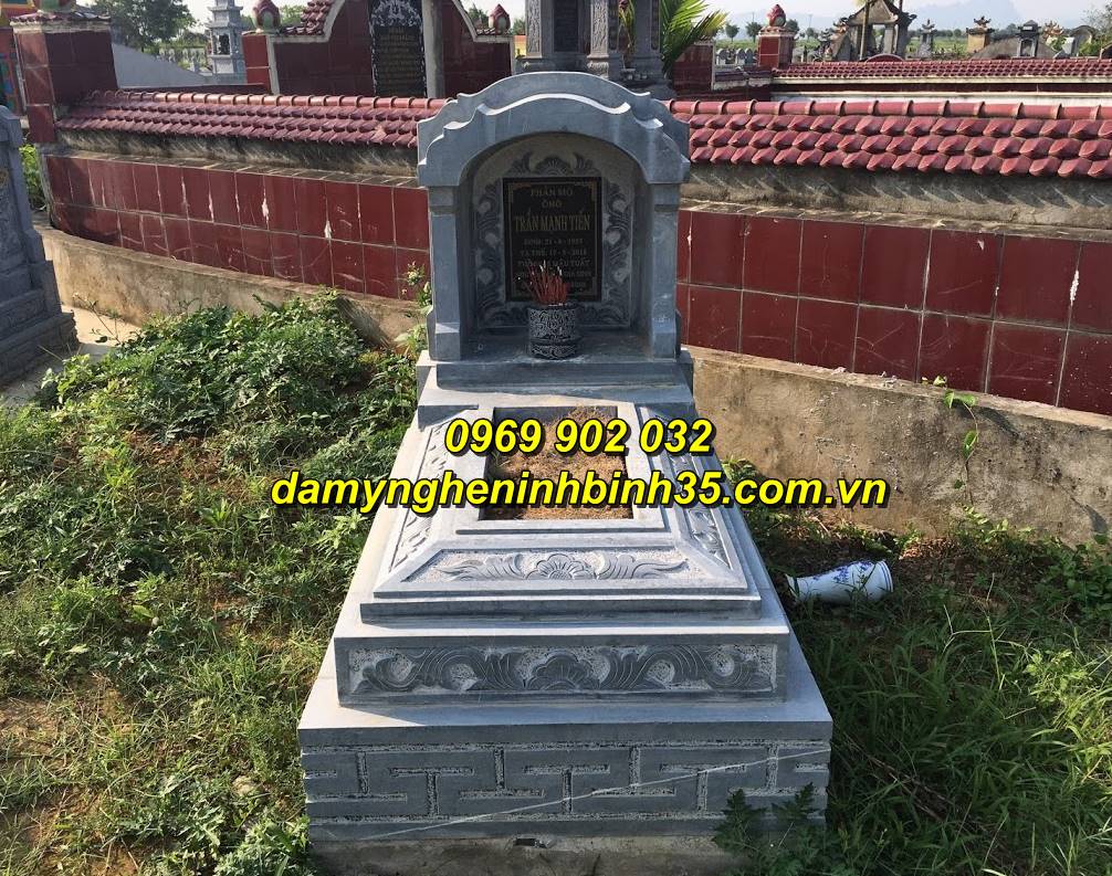 Mẫu mộ tam cấp bằng đá đẹp bán tại Phú Thọ
