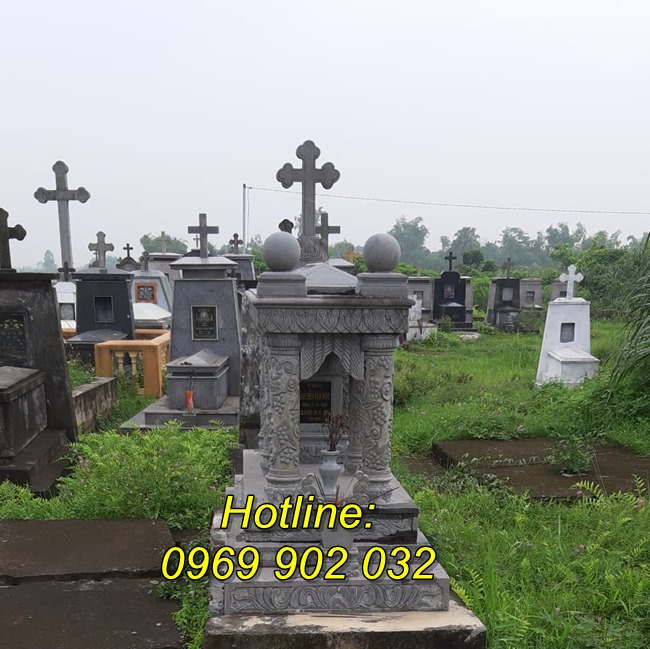 Địa chỉ thi công lắp đặt mẫu mộ bằng đá đẹp nguyên khối giá rẻ bán tại Cao Bằng