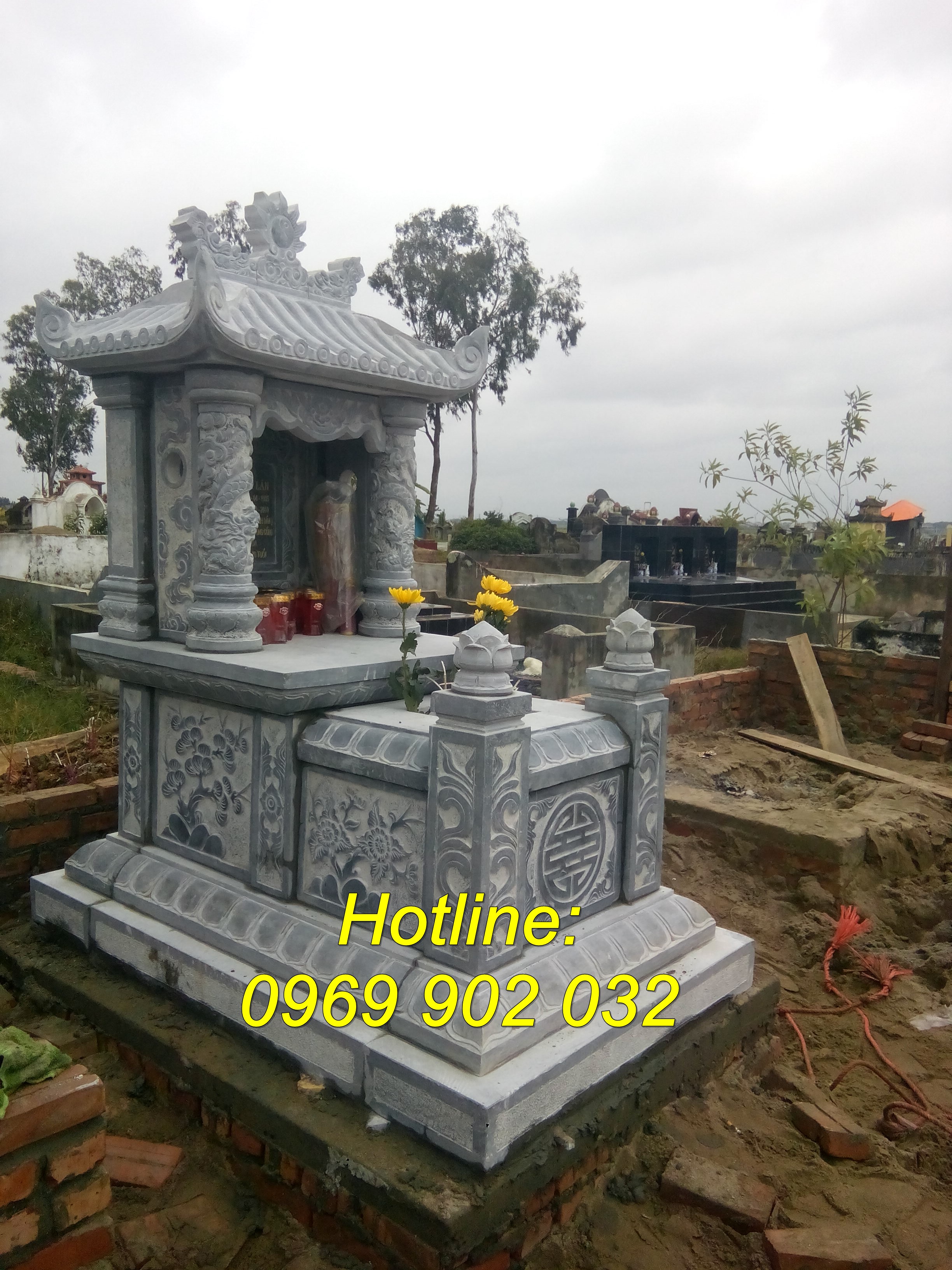 Giá thành của mẫu mộ đá một mái đẹp giá rẻ bán tại Nghệ An