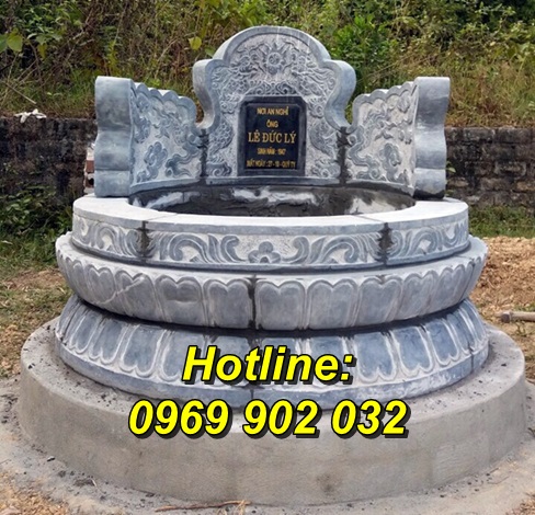 Mẫu mộ tròn bằng đá nguyên khối giá rẻ bán tại Bắc Giang